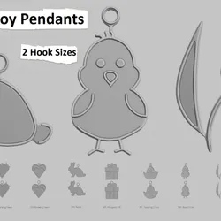 🌼 Easter Joy Mini – STL Pendant Collection