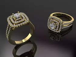 Elegant Diamonds Ring Luxury Jewelry 3D print model