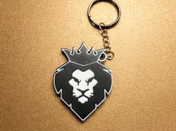 lion design with crow keychain - Free 3D Print Model
