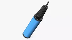 Manual Balloon Air Pump Blue 3D model