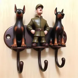 Soldier and Doberman Keyholder