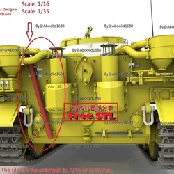 Tiger tank Radio pole storage tube.(STL-16-35)