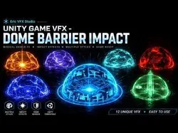 Unity Game VFX - Dome Barrier Impact 3D model