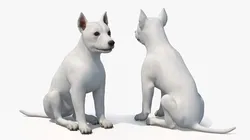 West Highland White Terrier Sitting Pose 3D model