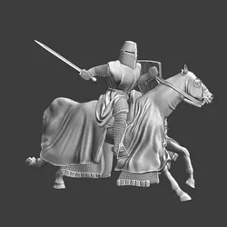 Medieval Danish Knight charging - Grippen Family