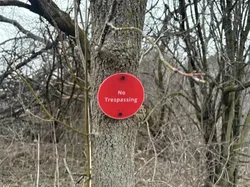 No Trespassing Sign / Dot - Free 3D Print Model
