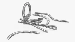 Pinball Wire Ramp Set 3D model
