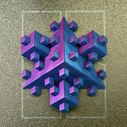 Quadratic Koch Snowflake Slice | Level 2