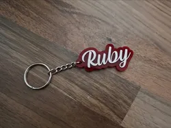 Ruby keychain - llavero - Free 3D Print Model