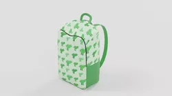 School Backpack 04 - Cute Dinosaur Pattern Kids Backpack Low-poly 3D model