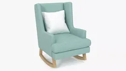 Soft Rocker Chair with Cushion Mint 3D model