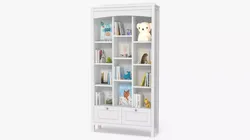 Tall Nursery Shelf with Toys and Books White 3D model