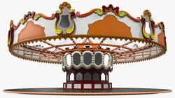 Deserted Park Carousel 3D model