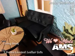 WLM - Two Seater Loveseat Leather Sofa - Free 3D Print Model