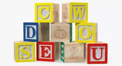 Wooden Letter Blocks 3D model