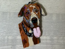 brown Great Dane keychain - Free 3D Print Model