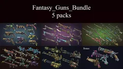 Fantasy guns bundle 3D Model Pack