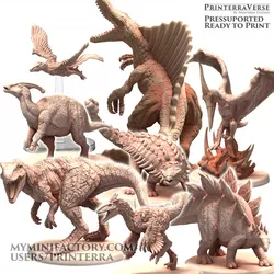 013 ANIMAL Dinosaur Pack Pteranodon Allosaurus Ankylosaurus Archaeopteryx Deinonychus Parasaurolophus Stegosaurus