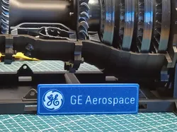 GE Aerospace nameplate for Turbojet Engine - Free 3D Print Model