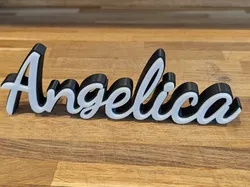 Script font ***ANGELICA*** - Free 3D Print Model