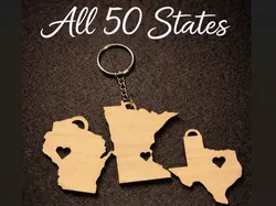 State Heart keychain  - Free 3D Print Model