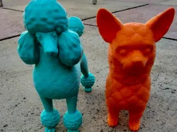 Upholstery Hounds collection - poodle - Free 3D Print Model