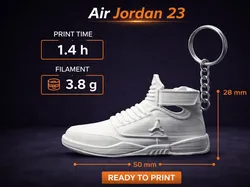 Air Jordan 23 Keychain - Free 3D Print Model