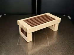 Miniature Prop - Park Bench - Free 3D Print Model