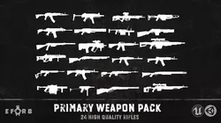 Primary weapon pack Low-poly 3D model