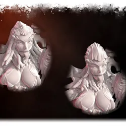The Hive Queen - 2 X Mocking Sadist Barbaric and Demure Sadist Queen- Space Bug PinUp KillTeam
