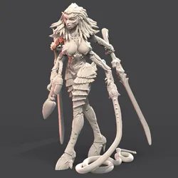 The Hive Queen - Barbaric Queen of Blades - Space Bug PinUp KillTeam