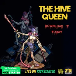 The Hive Queen - Demure Queen of Blades - Space Bug PinUp KillTeam