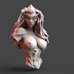 The Hive Queen - NSFW Bust - Space Bug PinUp
