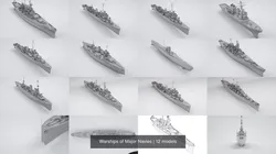 Warships of Major Navies 3D Model Pack