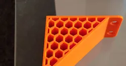 Angle bracket with hexgon pattern for Ikea lack enclosure