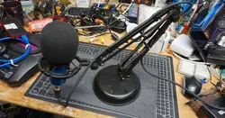 DIY Desk Lamp Mic Stand Cable Clip