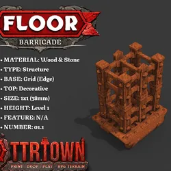 Floor - Trap - Barricade - Level01 - 1x1 - Top (DECORATIVE) - Base (EDGE) - 01.1