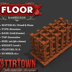 Floor - Trap - Barricade - Level01 - 1x2 - Top (DECORATIVE) - Base (CENTER) - 01.1