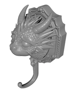 Grumpy Dragon Wall Hook STL File for 3D Print