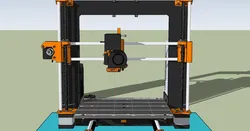 Prusa i3 MK2S SketchUp Dynamic Model (automatic bed/hotend position)