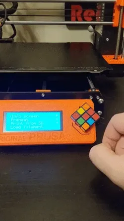 Rubik's Cube knob for Prusa i3 mk3