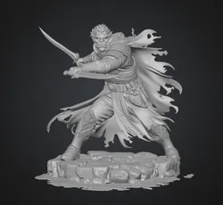 Shadow Orc Warrior – Resin 3D Printable Miniature