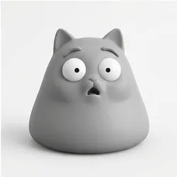 Shocked Cat Figurine