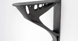 Smoothed topology optimized shelf bracket - Flat & thicker back, smoothed body