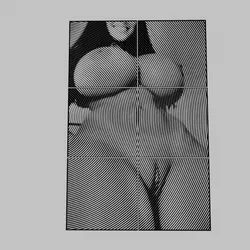 WALL ART - a woman with big tits posing naked