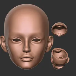 20 Fantasy BJD Doll Head STL - Magical Character Doll Head