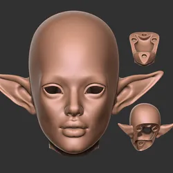 27 Art Doll BJD Head STL - Original Sculpt for Custom Doll
