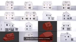 British House Theale collection 3D Model Pack
