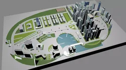 Buildings City building industrial park commercial housing 3D model