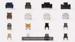 Collection of Armchairs - 85 Models 3D Model Pack